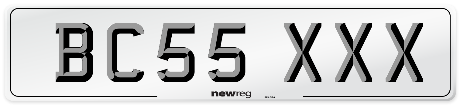 BC55 XXX Number Plate from New Reg